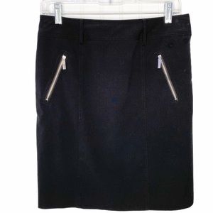 ADRIENNE VITTADINI Black Mini Pencil Skirt with Zippers 4